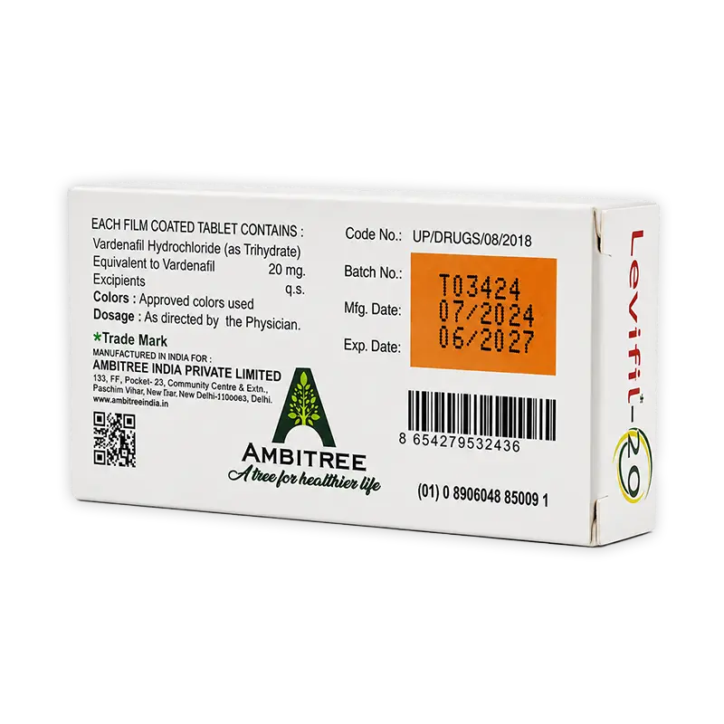 樂威壯學名藥 20mg Vardenafil 快速起效型 細節圖