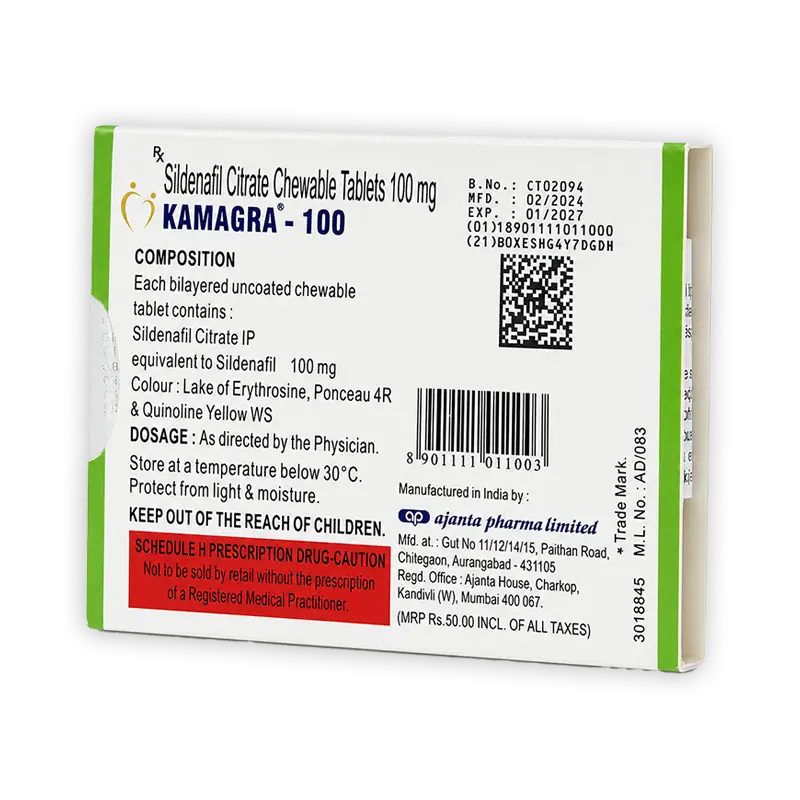 威而鋼口溶片 Kamagra Polo 100mg 快速溶解 細節圖