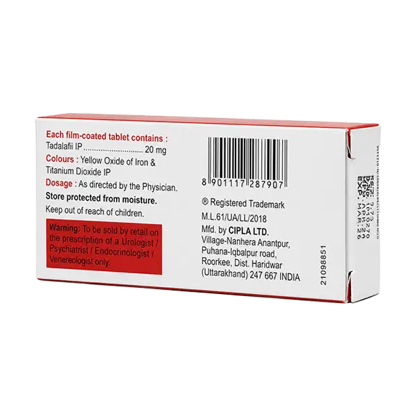 犀利士學名藥 20mg Tadarise 長效型 細節圖